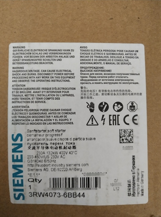 Siemens Soft Starter 3RW4073-6bb44 Switch Device