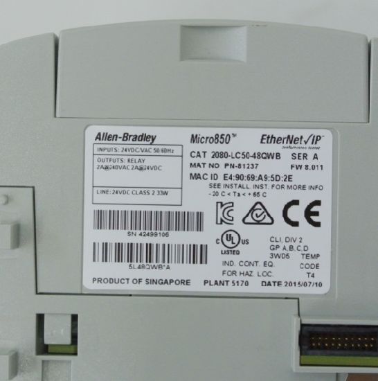 20 Outputs Micro830 PLC CPU of Allen Bradley 2080-LC30-48qbb